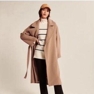 Abercrombie Wool-Blend Belted Blanket Coat